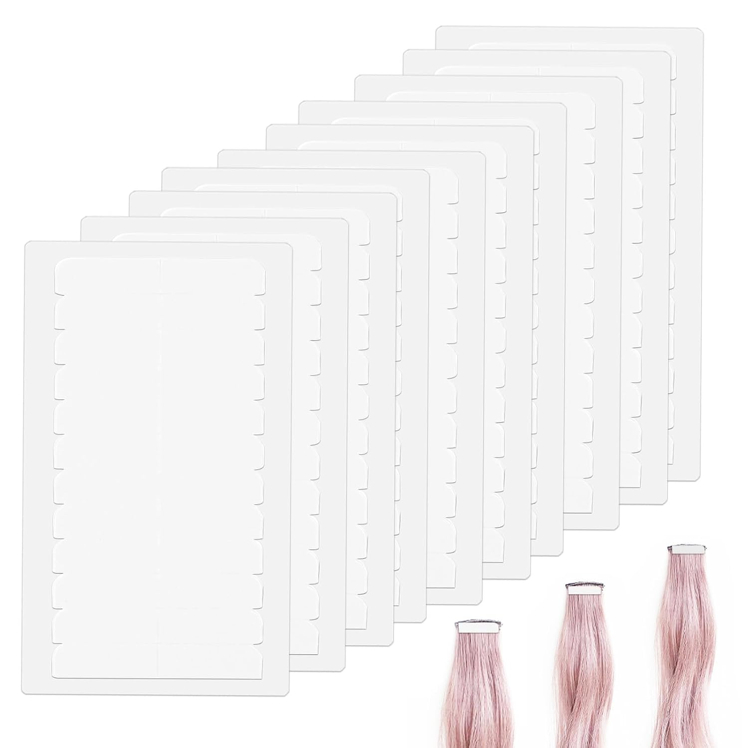 120Pcs Hair Extension Tape, White Hair Tape Replacement Adhesive Human Hair Tape Hair Extensions Double Sided Tape in Hair Extensions Human Hair, Hair Tape for Extensions Hair Salon Beauty Supplies
