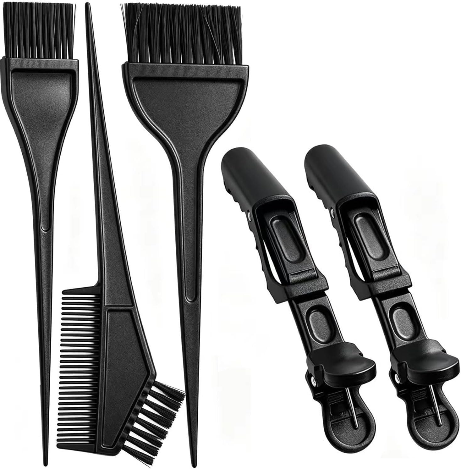 6Pcs Professional Salon Hair Coloring Dyeing Kit, Hair Bleach Dit Hair Coloring Products with Hair Dye Brush, Hair Color Bowl, Hair Clips - Image 5