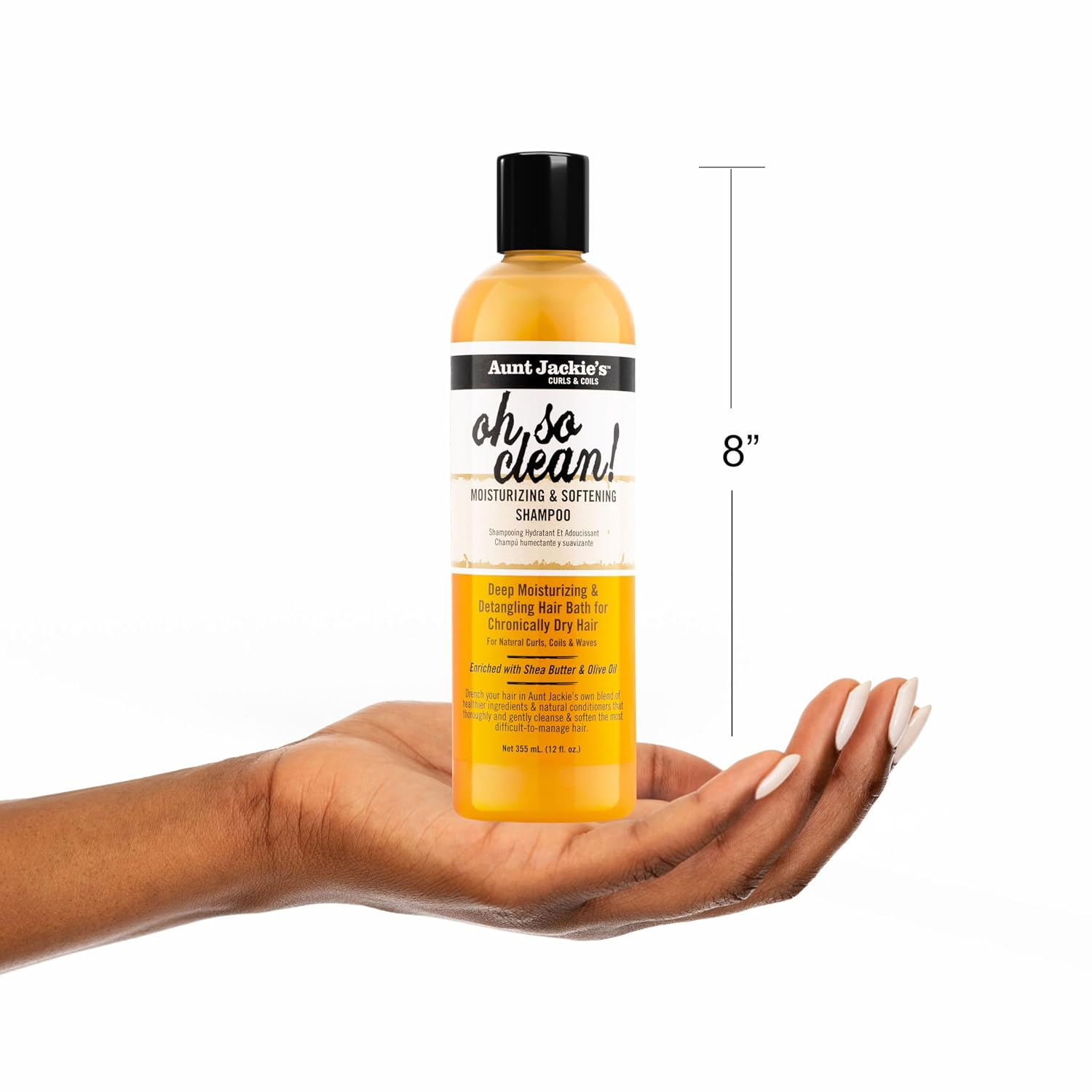 Curls and Coils Oh so Clean Deep Moisturizing and Softening Hair Shampoo for Natural Curls, Coils and Waves, Enriched Shea Butter, 12 Oz - Image 6