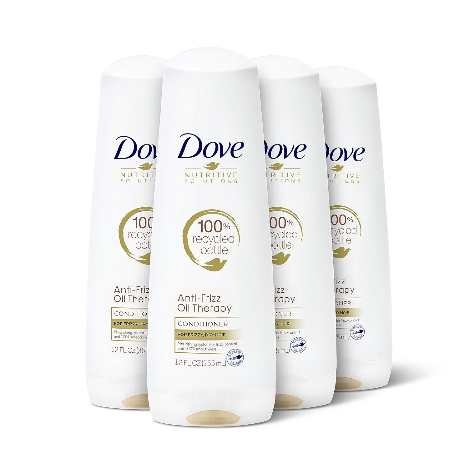 Dove Nutritive Solutions Anti-Frizz Oil Therapy Conditioner (12 oz, 4-Pack)