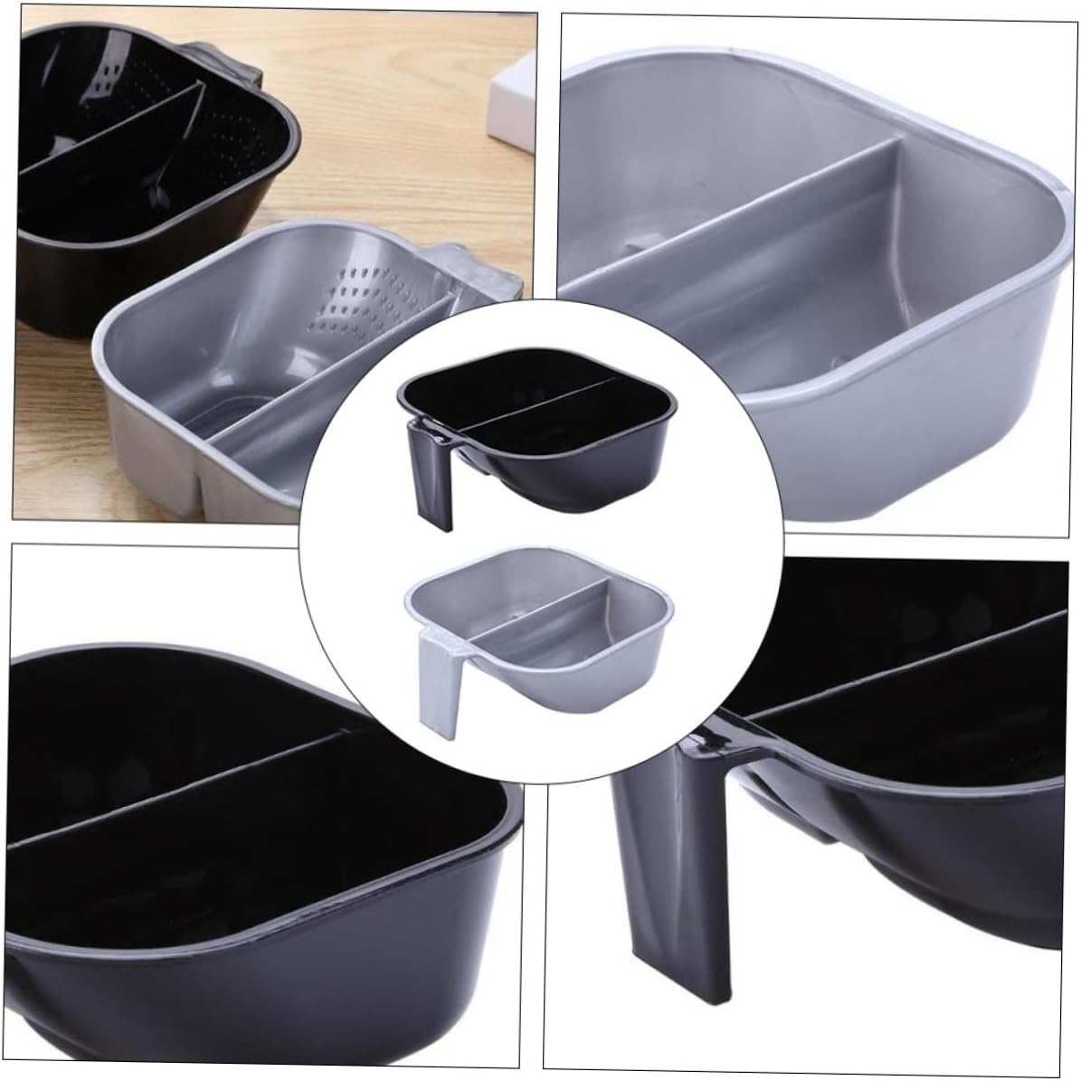3Pcs Hair Dye Mixing Bowl for Salon and Home Use Professional Tinting Tool Mixing Bowl Handle for Hair Coloring and Highlighting - Image 2