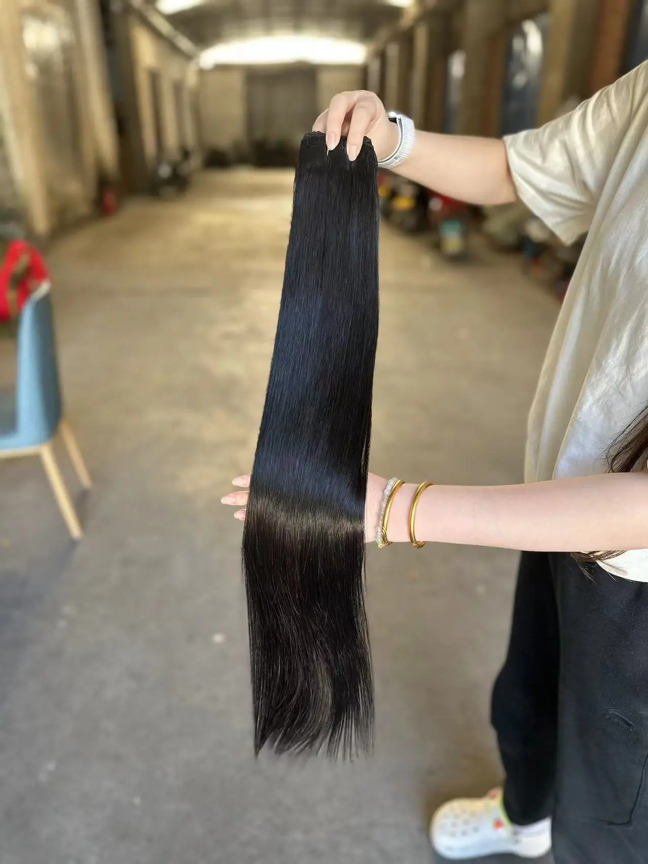Bone Straight Hair Bundles Salon Natural Hair Extensions Fake Fibers Super Long Synthetic Yaki Straight Hair Weaving Full to End - Image 16